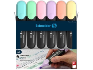 Textmarker pastel SCHNEIDER Job, 6 buc/set - Img 2