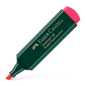 Textmarker, varf tesit 1-5 mm, rosu, FABER-CASTELL 1548 - Img 2