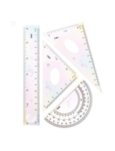 Trusa geometrie 4 piese DELI H652 - Img 2
