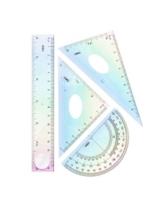 Trusa geometrie 4 piese DELI H652 - Img 5