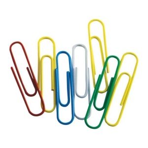 Agrafe birou colorate, 33 mm, 100 buc/cutie