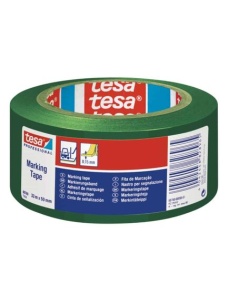 Banda adeziva de marcare 50 mm x 33 m, verde, TESA