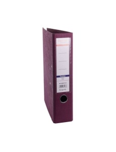 Biblioraft A4 plastifiat interior-exterior, 7.5 cm, visiniu, OPTIMA