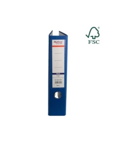 Biblioraft A4 plastifiat PP, 7.5 cm, albastru, OPTIMA Classic