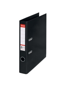 Biblioraft A4 plastifiat PP/PP, 5 cm, negru vivida, ESSELTE NO. 1 Power