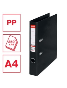 Biblioraft A4 plastifiat PP/PP, 5 cm, negru vivida, ESSELTE NO. 1 Power - Img 4