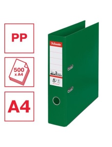Biblioraft A4 plastifiat PP/PP, 7.5 cm, verde, ESSELTE NO. 1 Power - Img 4