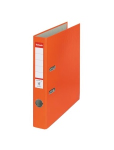 Biblioraft plastifiat, A4, 5 cm, portocaliu, ESSELTE Economy