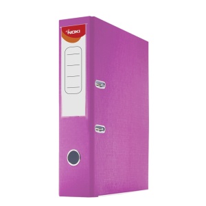 Biblioraft plastifiat, A4, 7.5 cm, roz, NOKI