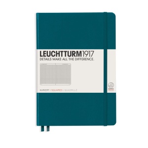 Caiet cu elastic A5, 125 file, matematica LEUCHTTURM1917 - Verde pacific