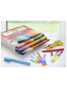 Carioci 80 culori/set, cu clip, Connector FABER-CASTELL - Img 3
