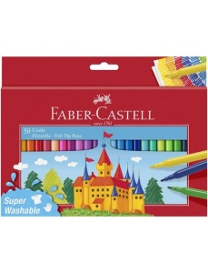 Carioci copii, 50 culori/set, FABER-CASTELL
