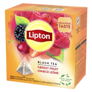 Ceai negru LIPTON Fructe de Padure, 20 piramide/cutie