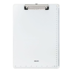 Clipboard A4, simplu, metal, cu rigla, DELI