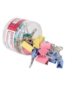 Clips color 32 mm, 24 buc/cutie