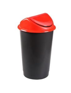 Cos pentru colectare selectiva Flip Flap, 60 l, rosu, DELTA