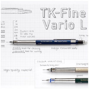 Creion mecanic, varf 0.5 mm, verde, TK-Fine Vario L FABER-CASTELL - Img 4