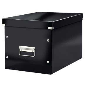 Cutie depozitare mare, 320x310x360 mm, carton, negru, LEITZ WOW Click&Store Cub - Img 1