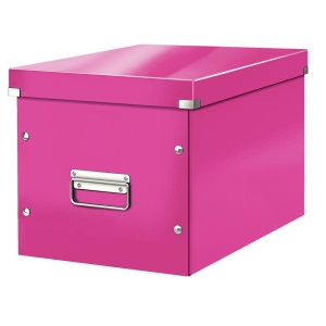 Cutie depozitare mare, 320x310x360 mm, carton, roz, LEITZ WOW Click&Store Cub