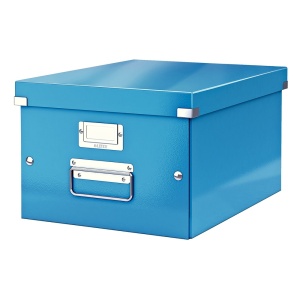 Cutie depozitare medie, 369x281x200 mm, carton, albastru, LEITZ Click&Store - Img 1