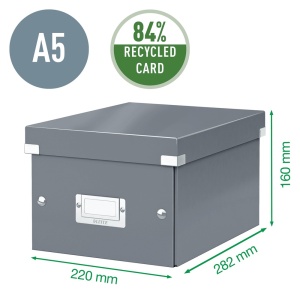 Cutie depozitare mica, 220x160x282 mm, albastru, LEITZ WOW Click&Store - Img 4