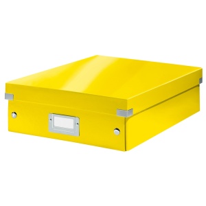 Cutie organizare medie, 280x100x370 mm, carton, galben, LEITZ WOW Click&Store