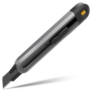 Cutter mare 18 mm, sina metalica, negru, DELI Home Series