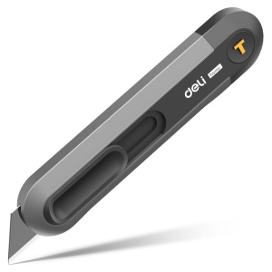 Cutter mare 19 mm, retractare automata, negru, DELI