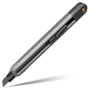 Cutter mic 9 mm, sina metalica, negru, DELI Home Series