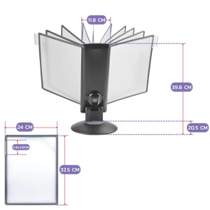 Display birou rotativ cu 10 buzunare A4, AIDATA Motion - Img 3
