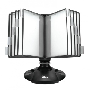 Display birou rotativ cu 10 buzunare A4, Swivel AIDATA