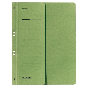 Dosar carton, cu capse 1/2, A4, verde, FALKEN