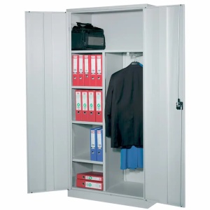 Dulap metalic haine cu polite reglabile, 92x50x195 cm, gri, CEHA