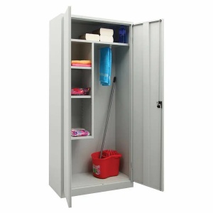 Dulap metalic pentru ustensile de curatenie, 92x42x195 cm, gri, CEHA