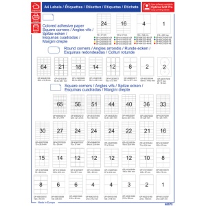 Etichete autoadezive albe, 24/A4, 70x37mm, 100 coli/top, OPTIMA - Img 2