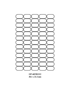 Etichete autoadezive albe, colturi rotunjite, 65/A4, 38.1 x 21.2 mm 100 coli/top, OPTIMA - Img 2