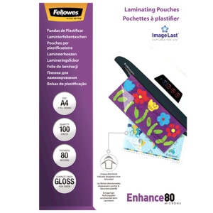 Folie laminare A4 80 microni, 100 buc/top, FELLOWES
