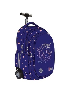 Ghiozdan troller fete, 4 compartimente, Unicorn Glow, ST.RIGHT TB01