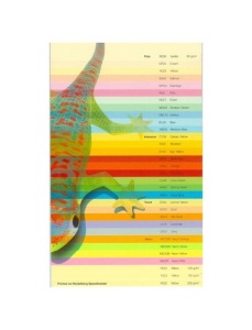 Hartie colorata A4, 80 g/mp, 250 coli/top, 5 culori pastel, IQ Color MONDI - Img 2