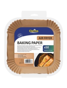 Hartie de copt airfryer, 20x20x4.5 cm, 50 buc/set, CLARINA