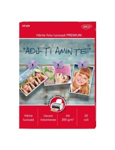 Hartie foto inkjet lucioasa, A4, 200 g/mp, 20 coli/top, DACO