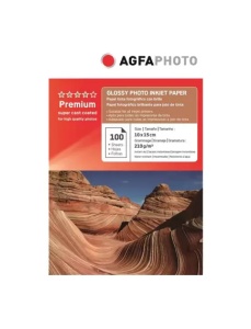 Hartie foto inkjet lucioasa AGFA Premium, 10x15 cm, 210 g/mp, 100 coli/top