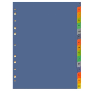 Index plastic color alfabetic A-Z, A4, OPTIMA