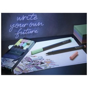 Liner 0.4 mm pastel FABER-CASTELL Grip, 5 culori/set - Img 3