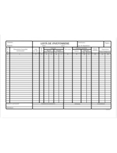 Lista de inventariere, A4, 100 file