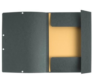 Mapa carton plastifiat, cu elastic, A4, negru, EXACOMPTA - Img 2