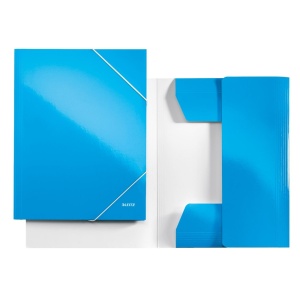 Mapa de carton, cu elastic, A4, albastru, LEITZ WOW - Img 2