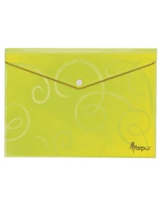 Mapa de plastic cu capsa, A4, lime, FORPUS Barocco