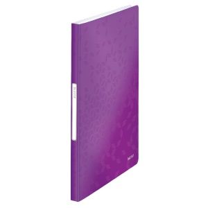Mapa de prezentare cu 40 folii, A4, mov, coperta flexibila, LEITZ WOW