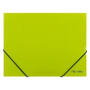 Mapa documente plastic, cu elastic, A4, diverse culori, DELI - Img 2